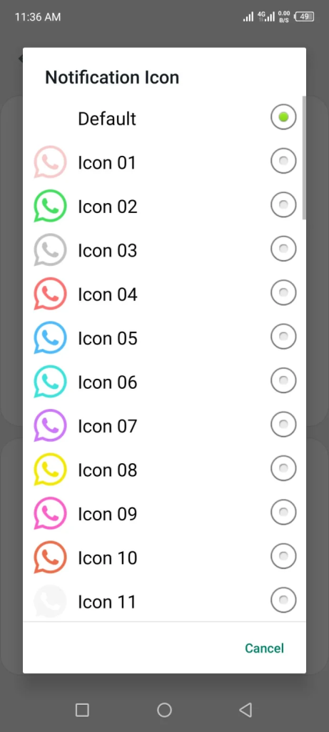 Notification and Launcher Icon GB whatsapp