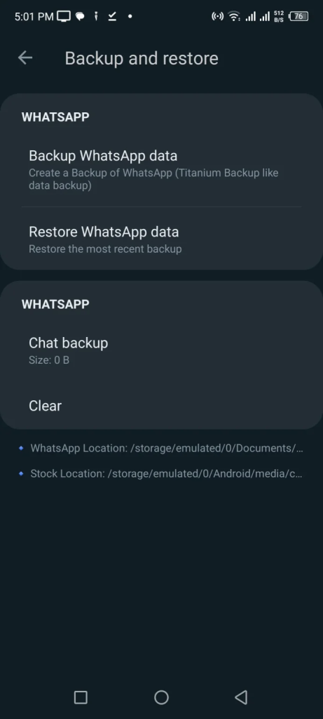 WhatsApp Plus Data Backup Procedure